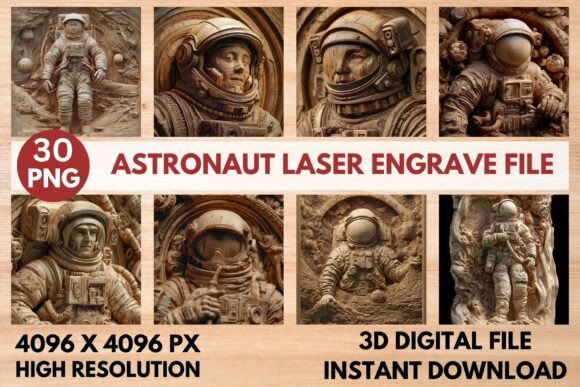 Astronaut Laser Engrave File