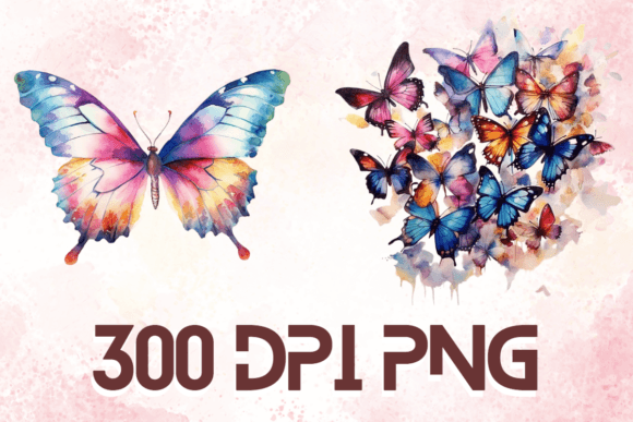 Butterflies Pretty Colorful Clipart 06: A Strategic Tool for Creative and Professional Projects
