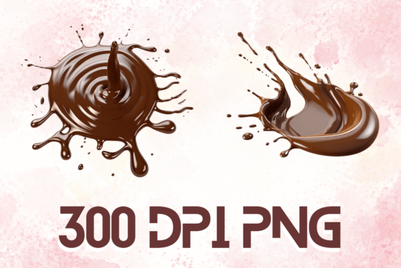 Chocolate Splash Realistic Graphics 03: Elevate Your Visuals with Decadent Design
