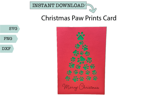 Christmas Card-Paw Print Christmas Tree: A Festive Way to Celebrate Your Furry Friends