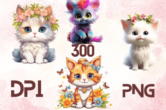 Cute Lovely Baby Cats Sublimation 04