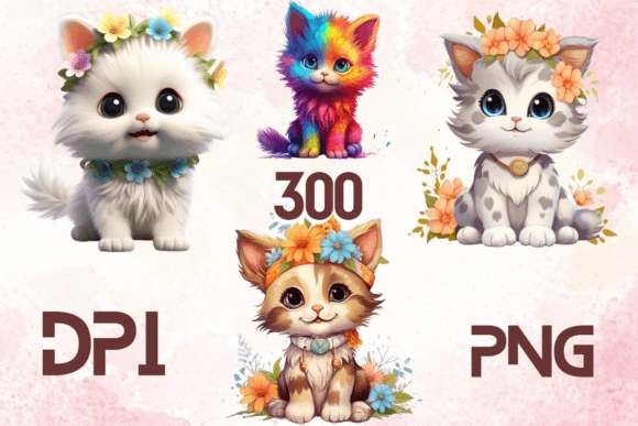 Cute Lovely Baby Cats Sublimation 16