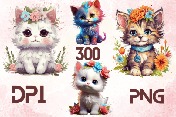 Cute Lovely Baby Cats Sublimation 18