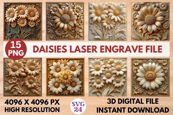 Daisies Laser Engrave File