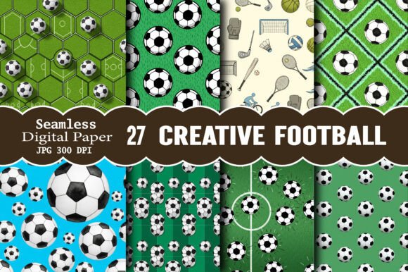 Discover the Creative Football Pattern: A Versatile Digital Design for Every Project