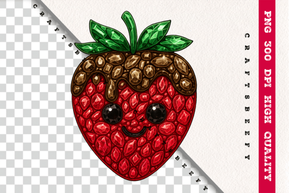 Faux Rhinestone Strawberry PNG: A Strategic Design for Digital Merchants