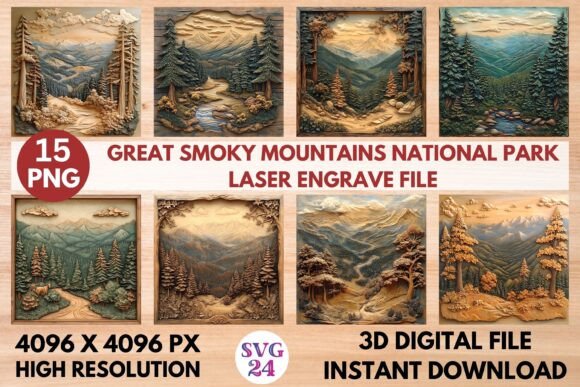 Great Smoky Mountains National Park Lase: A Unique Laser Engraving Design