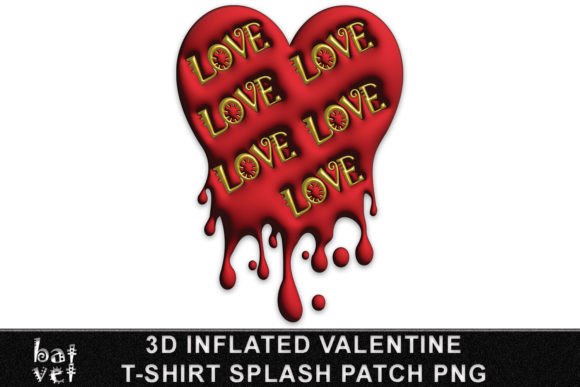 Inflated Valentines Day Heart Splash PNG: A Versatile Digital Design for Creative Projects