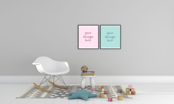 Kids Room for Kids Empty Frames Mockup: A Creative Tool for Designers and Businesses
