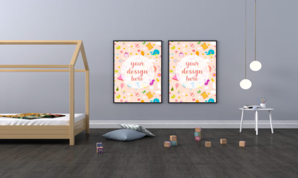 Minimalist Kids Bedroom Empty Frames: A Modern Solution for Creative Professionals