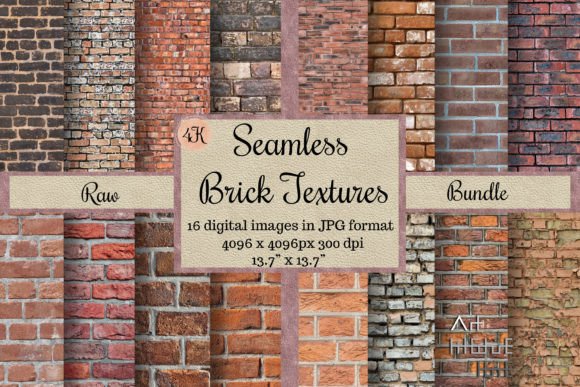 Seamless Raw Brick Textures, Rustic Wall