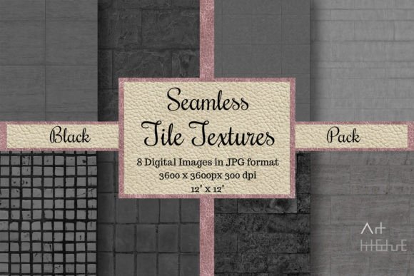 Seamless Tile Textures - Black Pack