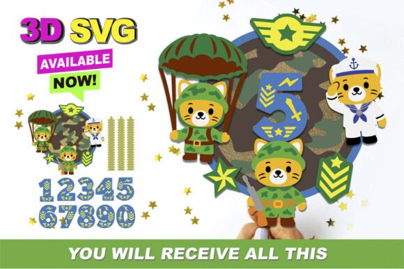 Shaker Cake Topper SVG Soldiers Cats: A Creative and Practical Design Solution