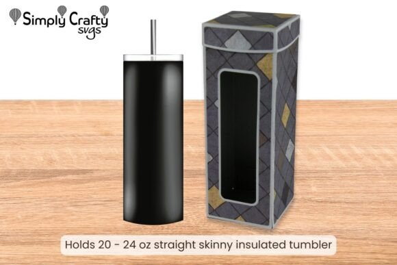 Straight Skinny Tumbler Box SVG