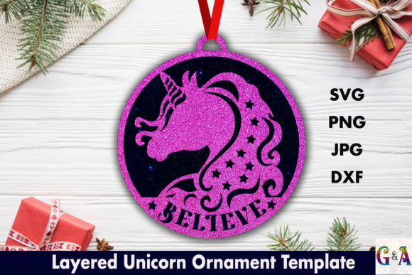 Unicorn Christmas Ornament