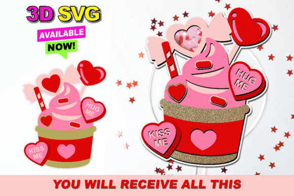 Valentines Day Candy Ice Cream Topper: A Creative and Versatile Design Solution